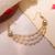 White stone double layer pearl hair chain
