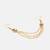 White stone double layer pearl hair chain
