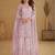 Blush pink embroidered net readymade sharara suit