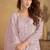 Blush pink embroidered net readymade sharara suit