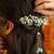 Mint green stones kundan crescent hair tassel