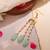 Mint green stones kundan crescent hair tassel