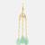 Mint green stones kundan crescent hair tassel