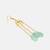 Mint green stones kundan crescent hair tassel