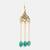 Green stones polki pendant beaded hair tassel