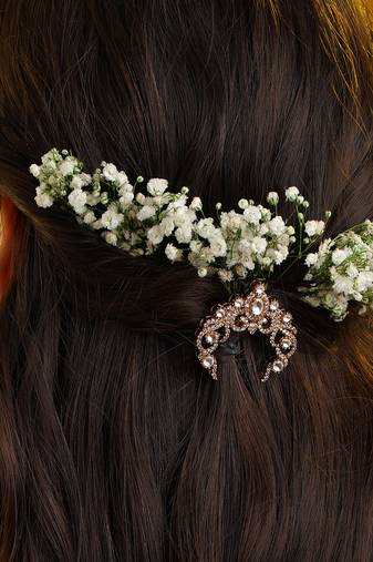 White stones american diamonds hair pin