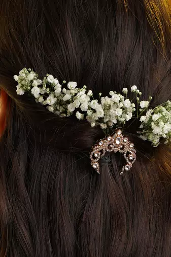 White stones american diamonds hair pin