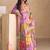 Mauve chinon embroidered readymade salwar kameez