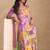Mauve chinon embroidered readymade salwar kameez