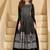 Black faux georgette embroidered readymade salwar kameez