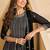 Black faux georgette embroidered readymade salwar kameez