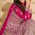 Rani pink faux georgette embroidered readymade salwar kameez