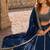 Navy embriodered art silk semi stitched Lehenga choli