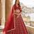 Red Art Silk Semi Stitched Lehenga Choli With Embroidert Work