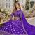 Lavender Embroidered Heavy Organza Lehenga With Blouse
