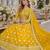 Yellow Embroidered Heavy Organza Lehenga With Blouse