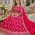 Rani Pink Embroidered Heavy Organza Lehenga With Blouse