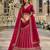 Rani Pink Embroidered Art Silk Lehenga With Blouse