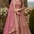 Pink Embroidered Net Lehenga With Blouse