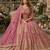 Pink Embroidered Net Lehenga With Blouse