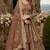 Brown Embroidered Net Lehenga With Blouse