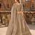 Brown Art Silk Semi Stitched Lehenga Choli with Heavy Embroidery Work