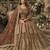 Brown Embroidered Net Lehenga With Blouse