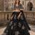 Black heavy art silk semi stitched lehenga choli with embroidery work