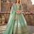 Sea Green Art Silk Semi Stitched Lehenga Choli with Heavy Embroidery Work