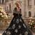 Black heavy art silk semi stitched lehenga choli with embroidery work