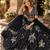 Black heavy art silk semi stitched lehenga choli with embroidery work