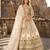 White Art Silk Semi Stitched Lehenga Choli with Heavy Embroidery Work