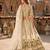 White Art Silk Semi Stitched Lehenga Choli with Heavy Embroidery Work