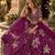 Maroon heavy art silk semi stitched lehenga choli with embroidery work