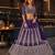 Violet Faux Georgette Semi Stitched Lehenga Choli with Sequence Work