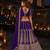 Violet Faux Georgette Semi Stitched Lehenga Choli with Sequence Work