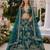 Teal Embriodered Heavy Art Silk Lehenga With Blouse