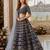 Teal Blue Art Silk Semi Stitched Lehenga Choli with Heavy Embroidery Work