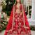 Red Embriodered Heavy Art Silk Lehenga With Blouse