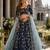 Navy Blue Art Silk Lehenga With Blouse