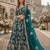Teal Green Embroidered Heavy Art Silk Designer Lehenga With Blouse