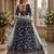 Navy Blue Art Silk Lehenga With Blouse