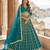 Teal Green Art Silk Semi Stitched Lehenga Choli With Embroidert Work