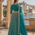 Teal Green Art Silk Semi Stitched Lehenga Choli With Embroidert Work
