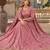 Pink Organza Semi Stitched Lehenga Choli with Heavy Embroidery Work