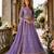 Lavender Organza Semi Stitched Lehenga Choli with Heavy Embroidery Work