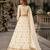 White Organza Semi Stitched Lehenga Choli with Heavy Embroidery Work