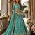 Sky Blue Organza Semi Stitched Lehenga Choli with Heavy Embroidery Work
