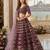 D Purple Art Silk Semi Stitched Lehenga Choli with Heavy Embroidery Work