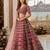Maroon Art Silk Semi Stitched Lehenga Choli with Heavy Embroidery Work